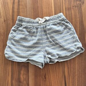 Tea Collection Gray and White Striped Kids Shorts